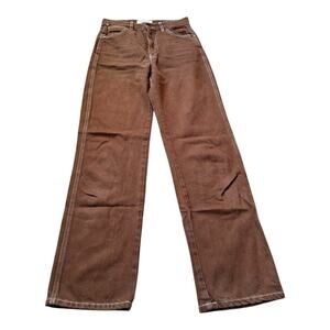 Reformation Cowboy High Rise Straight Jeans in Chocolate Size 24